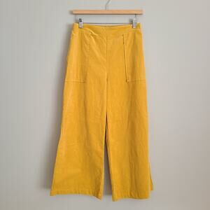 Good Luck Gem Mustard Yellow Cropped Pants Wide Leg Size Medium